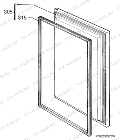 Взрыв-схема холодильника Aeg Electrolux AG77250-8I - Схема узла Door 003